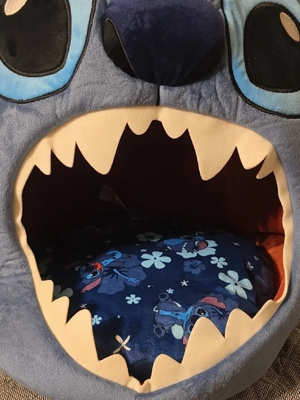 Disney Stitch Plush Pet Cave - Light Blue and Dark Blue